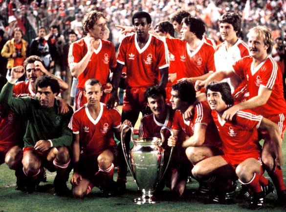 El Nottingham Forest se proclamó campeón europeo dos años seguidos.