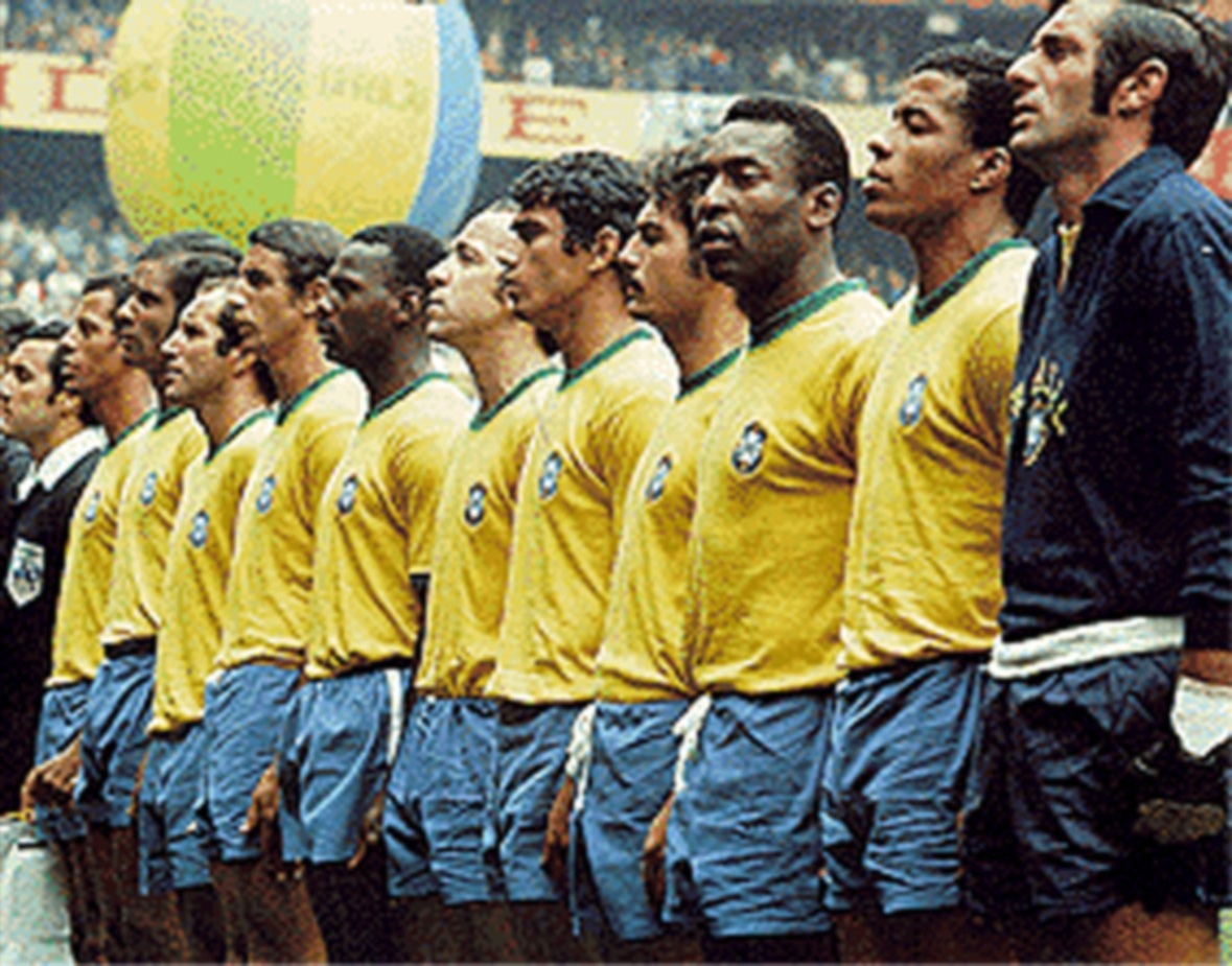 Brasilien von 70 führten wir insgesamt Fußball.