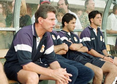 Contreras junto a Raúl y Jupp Heynckes.