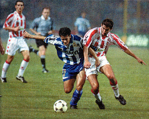 Manjarin jugó en el Deportivo. 