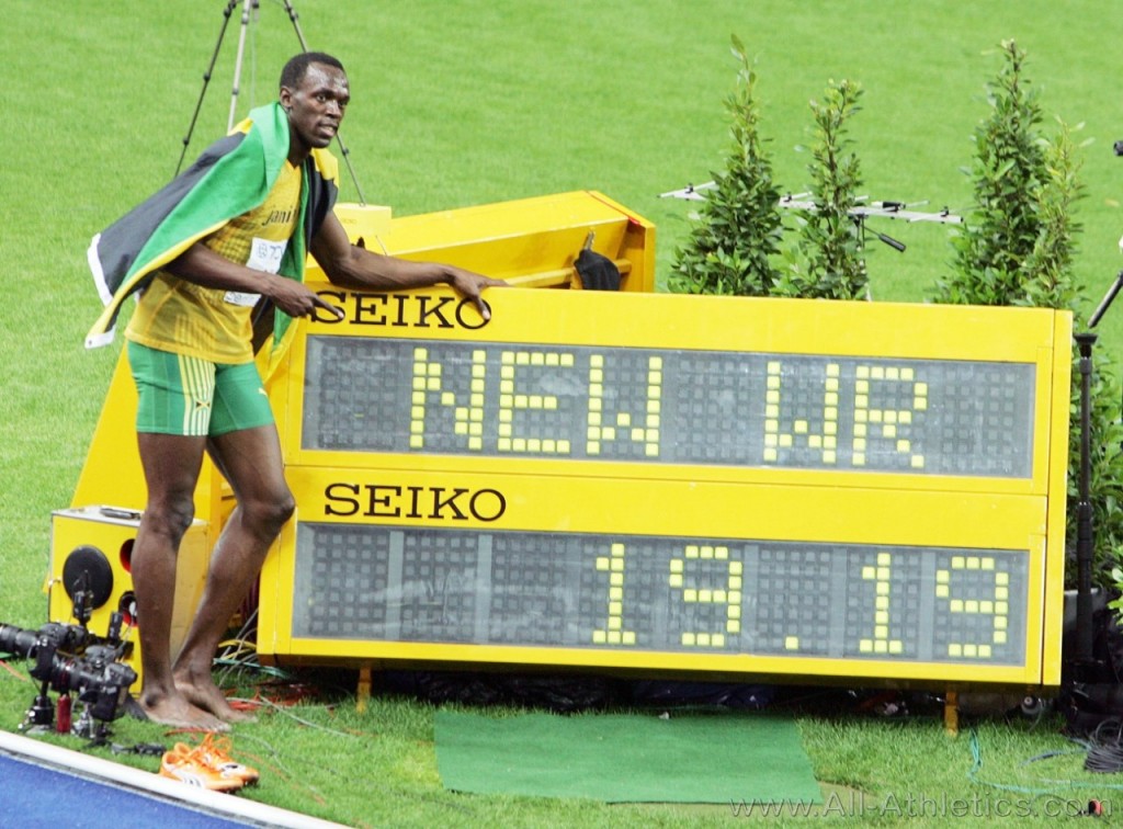 Usain Bolt batió el récord del mundo de 200 metros en Berlín.