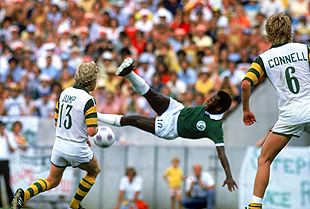 Pelé con la camiseta del Cosmos en el New York de los 70's