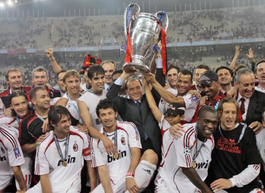AC Milan have won seven Champions League titles, the last 2007.