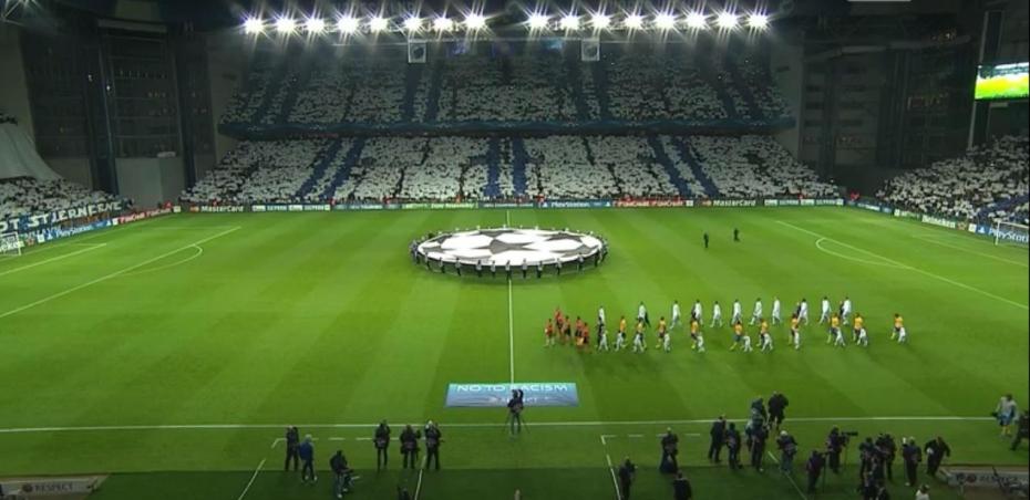 El Parken Stadium en un partido de Champions. 