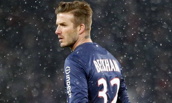 David Beckham ended his career at PSG 2013.