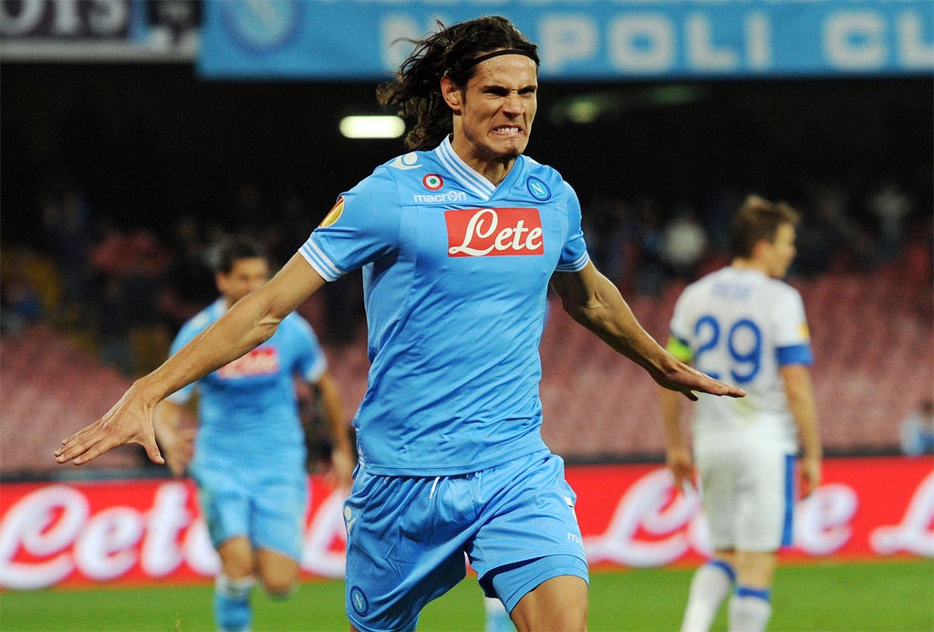 Edinson Cavani, máximo goleador de la Serie A 2012-13