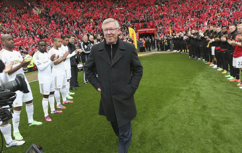 Abschied von Sir Alex Ferguson an seinem letzten Tag im Old Trafford