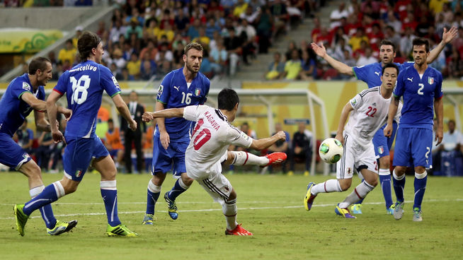 Kagawa, el jugador del Manchester United en el momento de marcar 