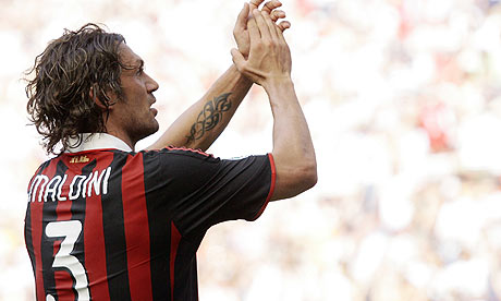 Paolo Maldini, AC Milan captain and eternal. 