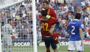 Thiago marcó tres goles en la final del Europeo sub 21 de Israel.