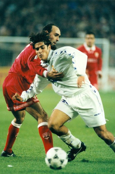 Álvaro Benito en un partido ante el Sevilla