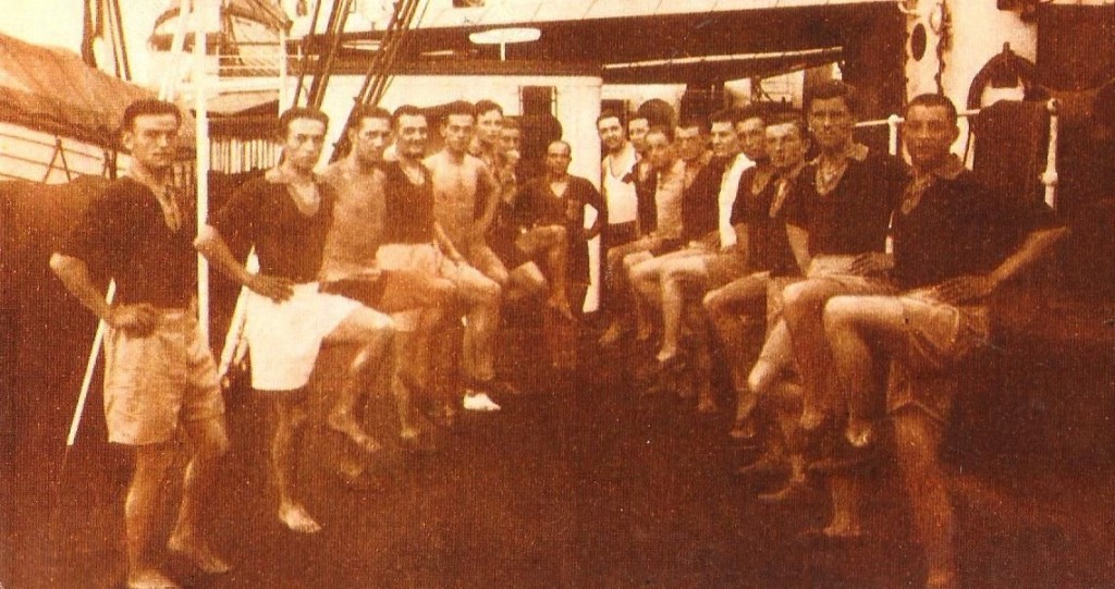 El combinado rumano tuvo que entrenar en el barco de viaje a Uruguay