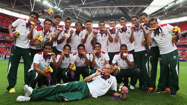 Die mexikanische Fußballmannschaft gewann die Goldmedaille bei den Olympischen Spielen in London 2012