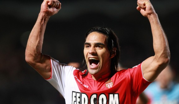 Falcao scored his first official goal for Monaco in his first match against Girondins.