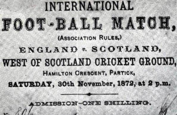 Inglaterra y Escocia jugaron el primer partido internacional de la historia.