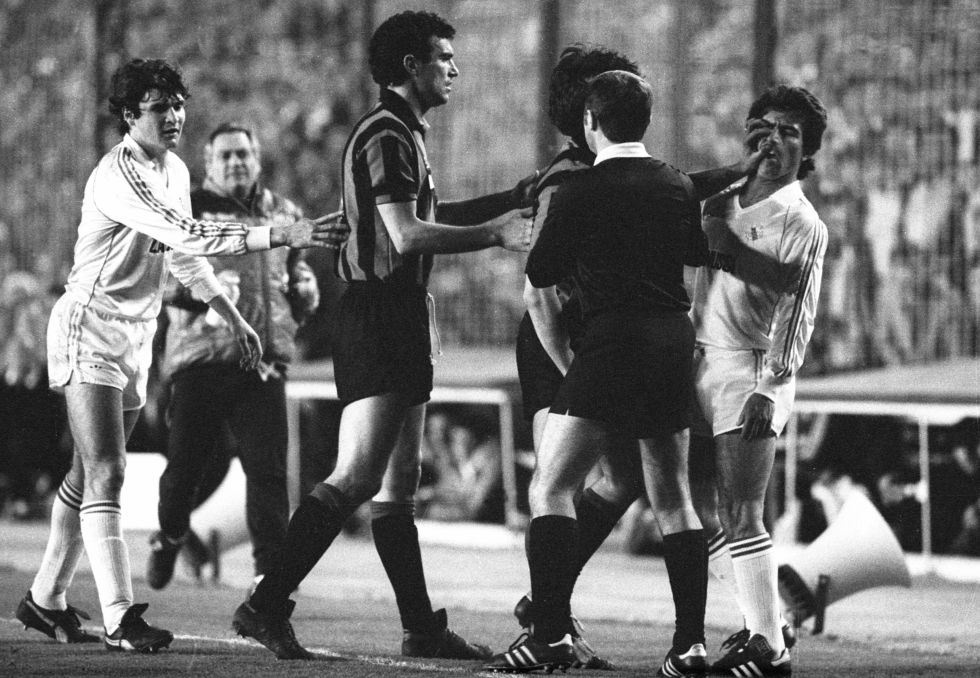 The great comebacks of Real Madrid in Europend Juanito were in their sauce La noche del 5-1 al Inter todo valió. Camacho y Juanito estuvieron en su salsa.