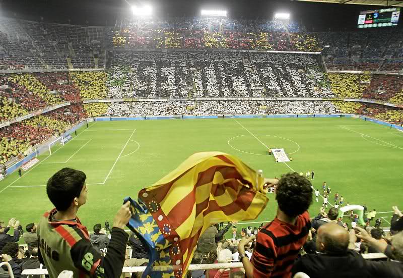 La afición del Valencia era junto a la del Atlético la mejor de España.