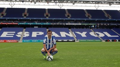 Manu Lanzarote el día de su presentación con el Espanyol. 