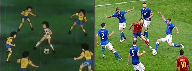 Iniesta ha sido comparado muchas veces a Oliver Atom.