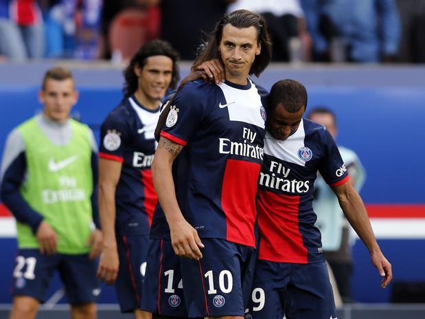 Ibrahimovic anotó un gol contra el Guincamp.