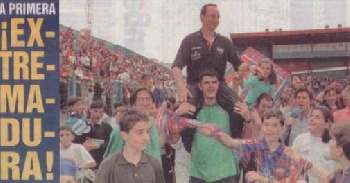 Rafa Benítez ascendió al Extremadura.