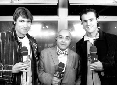 Quatro anos sem Andrés Montes Montes junto a Julio Salinas y Kiko.