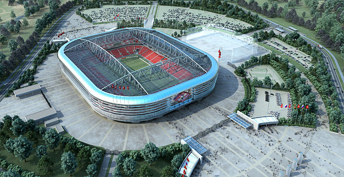 Rusia 2018 contará con un estadio espectacular: el del Spartak de Moscú.