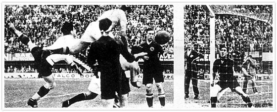 El famoso gol ilegal de Italia a España en 1934.