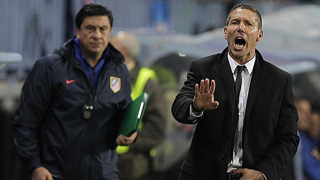 Cholo Simeone y Mono Burgos forman un gran equipo.
