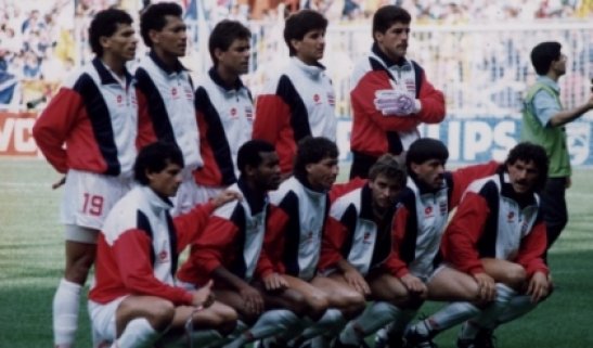 La selección de Costa Rica en el Mundial de Italia 90.
