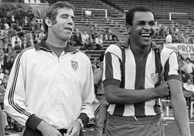 Luis Aragonés junto a Luiz Pereira ya hace muchos muchos años.