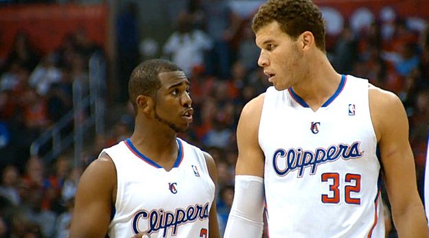 Blake Griffin y Chris Paul apuntan al anillo.