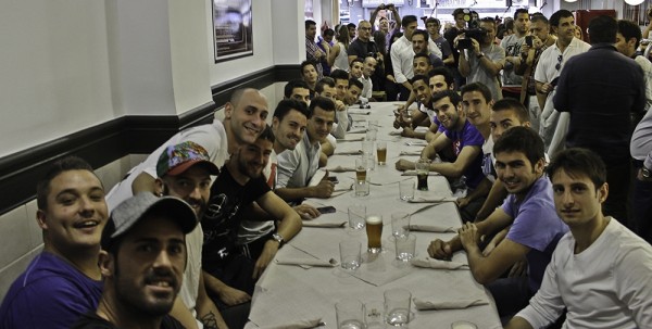 Así celebraron el emparejamiento con el Real Madrid.