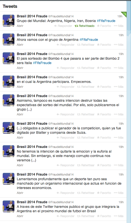 Esto rodaba por Twitter horas antes del sorteo. No se equivocaron.