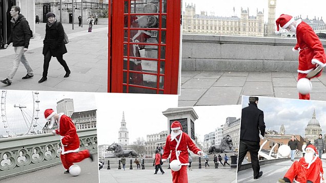 Santa Claus trae fútbol a Inglaterra.