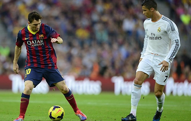 La Liga BBVA española cuenta con las dos mayores estrellas del fútbol actual. Messi y Cristiano.