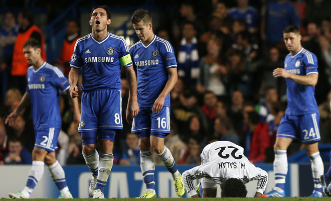 Salah le marcó al Chelsea en los dos partidos de Champions.