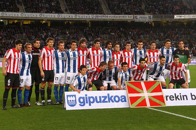 Imagen del último derbi en Anoeta que ganó por 2-0 la Real Sociedad.