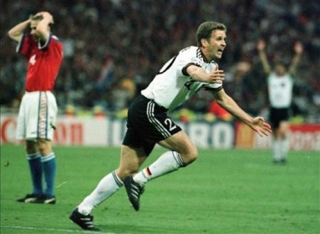 Oliver Bierhoff this goal was the first golden goal in history.