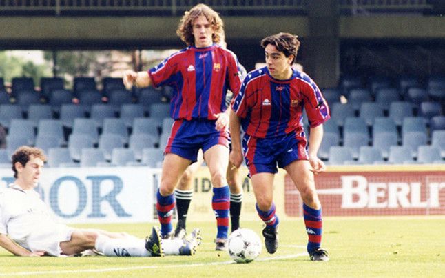 Fidelidad al ADN 1 Puyol y Xavi cuando jugaban en el Barcelona B.