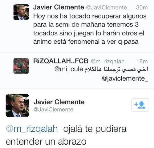 Clemente se comunica con los aficionados en Twitter.