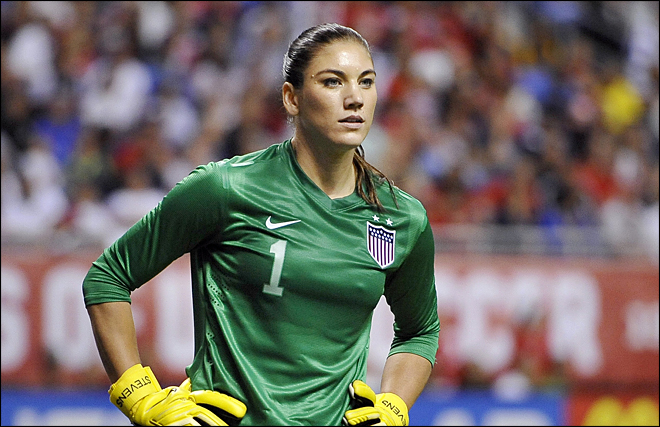 Hope Solo an example in the field but a mess out of it.