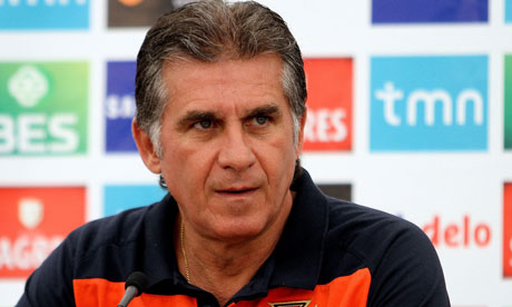 Irãicnão como adepto de doce quanto parece Carlos Queiroz es el entrenador de Irán.
