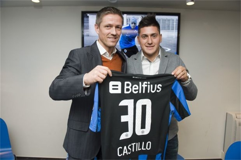 Nicólas Castillo el día de su presentación con el Brujas.