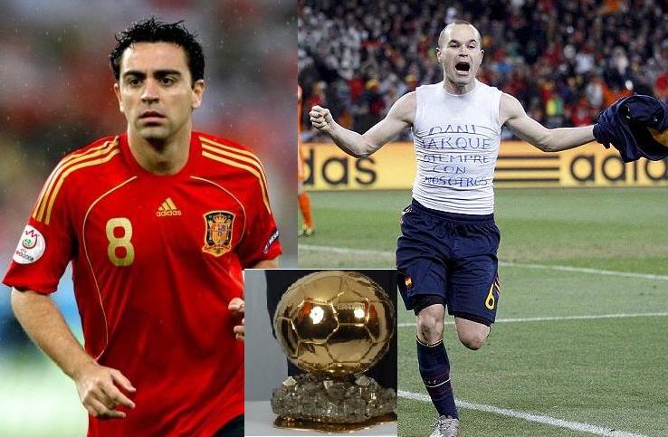 Xavi e Iniesta nunca han conseguido el Balón de Oro.