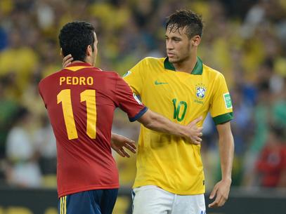 Pedro y Neymar pueden enfrentarse en el próximo Mundial.