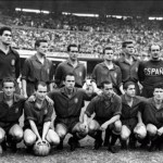 The Spanish team at the World Cup in Brazil 1950