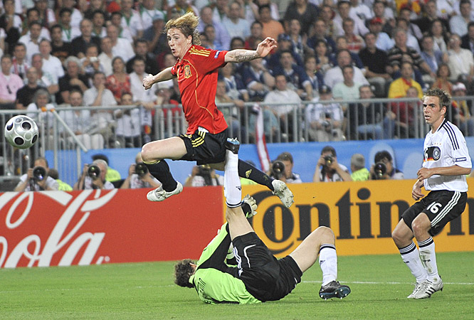 Les matchs de football les plus regardés de l'histoire de l'Espagne Torres marcó el gol de la victoria en la final de la Euro 2008.