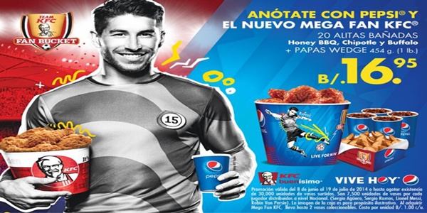 Sergio Ramos, icono de KFC y Pepsi en América latina