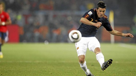 Este disparo de David Villa acabó en las redes de Chile y le dio la clasificación a la selección española en 2010.
